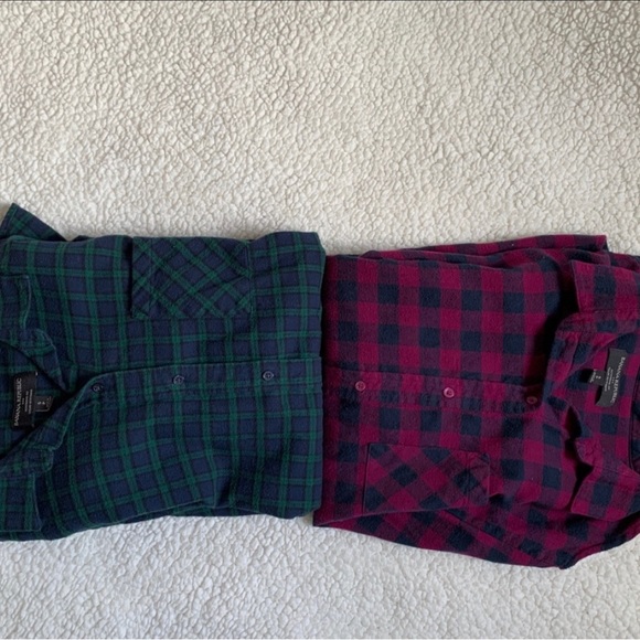 Lot of 2 Boyfriend Fit Flannels - Banana Republic - Picture 6 of 8